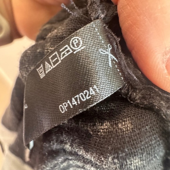 Anthropologie Gauze Button Down Shirt Dress 3X Black Cotton Midi Back Cutout - Picture 5 of 6